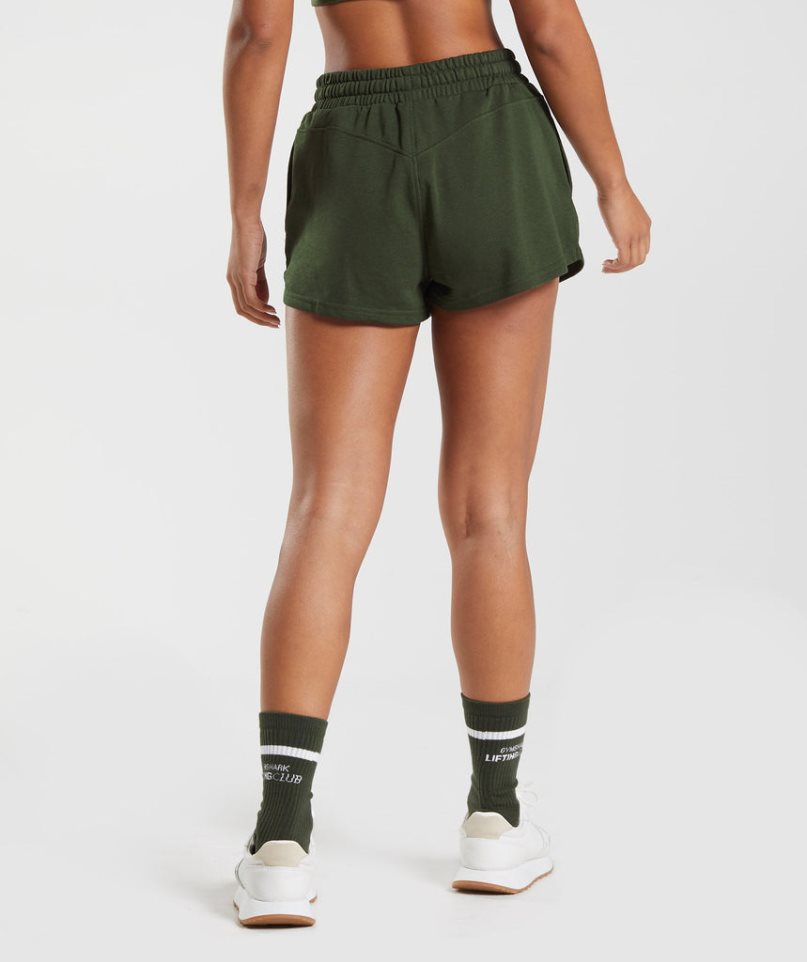 Women's Gymshark Social Club Shorts Olive | NZ 4ZEIDX